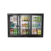 Koolmore Three Door Back Bar Cooler Counter Height Beverage Refrigerator, Mini Drink Fridge BC-3DSL-BK